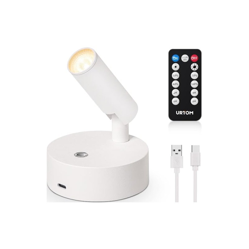 URTOM Wireless LED Spotlight Indoor with Remote Up Lights Indoor