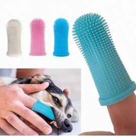 Unbranded 1 PC Pet Finger Toothbrush - Anti-Calculus Silicone Brush for Dogs & Cats!