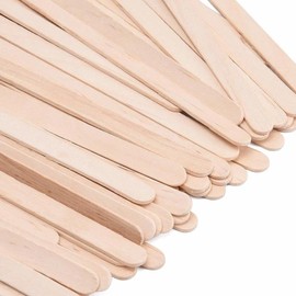 Tongue Depressor 15cm Disposable Wooden Tongue Depressing Stick for Wax Waxing Spreading (100Pcs)