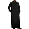YAOHUOLE Islamic Thobe for Men Button down Mens Caftans Loungewear