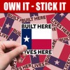 SUNHADO Built Here Lives Here Sticker, Texas State Flag Stickers,