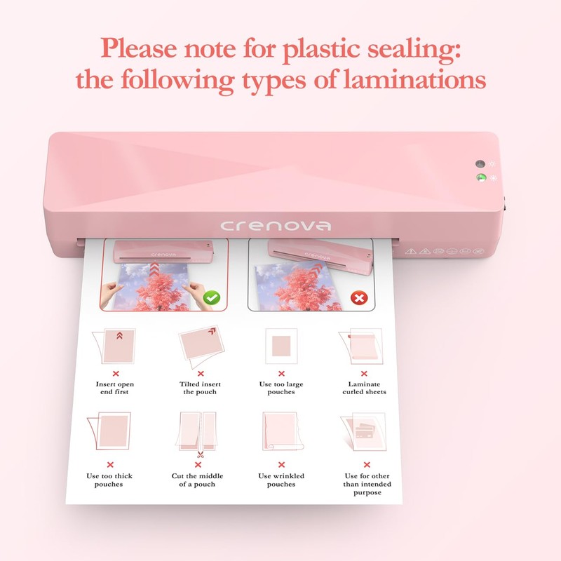 Crenova A4 Laminator Machine 4 in 1 Personal Desktop Hot