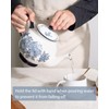 Magclay 45 Ounce Tea Pot with Infuser, Ceramic Blue and