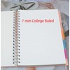 5 Subject Notebook, 4 Pcs 10 Inch x 7 Inch