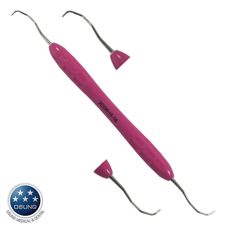OSUNG Dental Std. Gracey Curette, Softgrip Handle 2CGR15-16 5 pcs