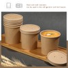 Wuadua 16oz 25 Pack Paper Soup Containers, Disposable Paper Food