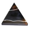 Black Onyx Pyramid Crystal Healing Stones - 2" Great Pyramid