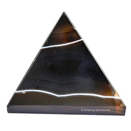 Black Onyx Pyramid Crystal Healing Stones - 2" Great Pyramid Figurine of Natural Stone Pyramid for Meditation, Reiki, Chakra Balancing and Crystal Pyramids Grid