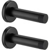 2 Pack Matte Black Wall Mounted Door Stopper, 304 Stainless