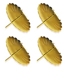Riffelmacher 10715 - Adventskerzenhalter gold, Durchmesser 7,5 cm, 4 Stück im Beutel, Adventskranz, Weihnachten, Dekoration, Stecker, Gesteck