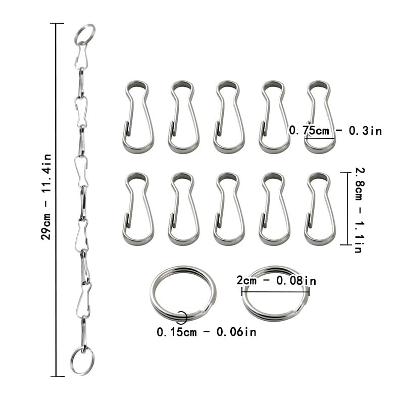 Toilet Handle Chain Stainless Steel Toilet Flapper Chain Universal Toilet