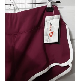Baleaf Women's Workout Active Booty Short Yoga Pole NWT Plum Med