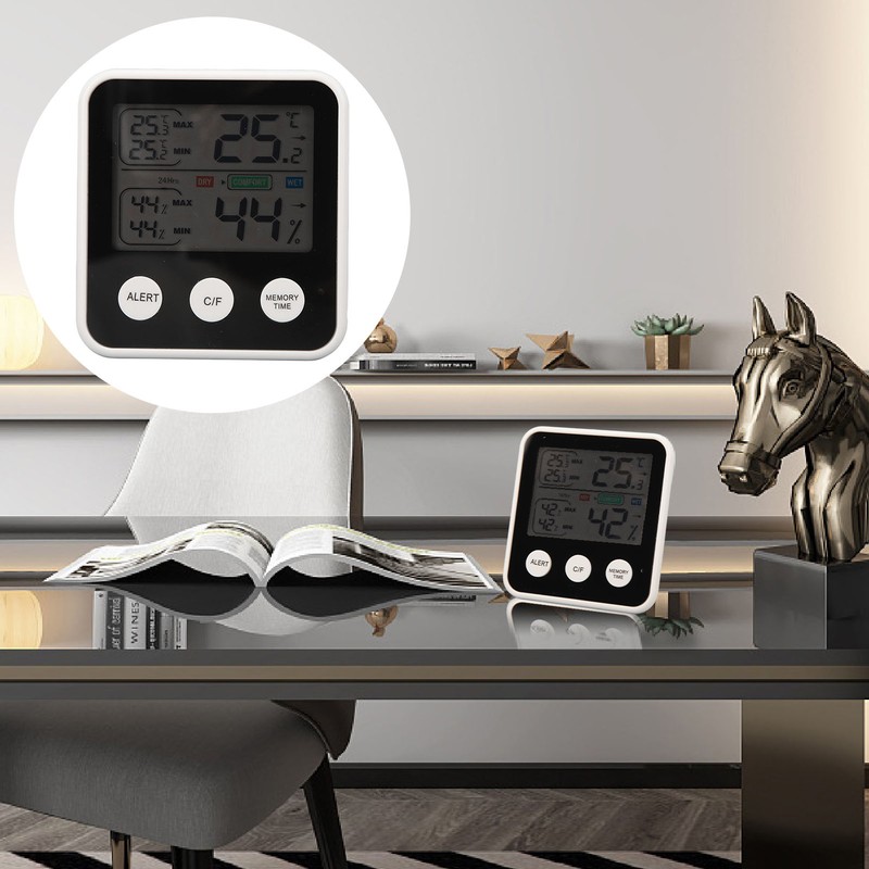 LCD Digital Display Thermometer Hygrometer Temperature Humidity Meter Gauge Hygrothermograph