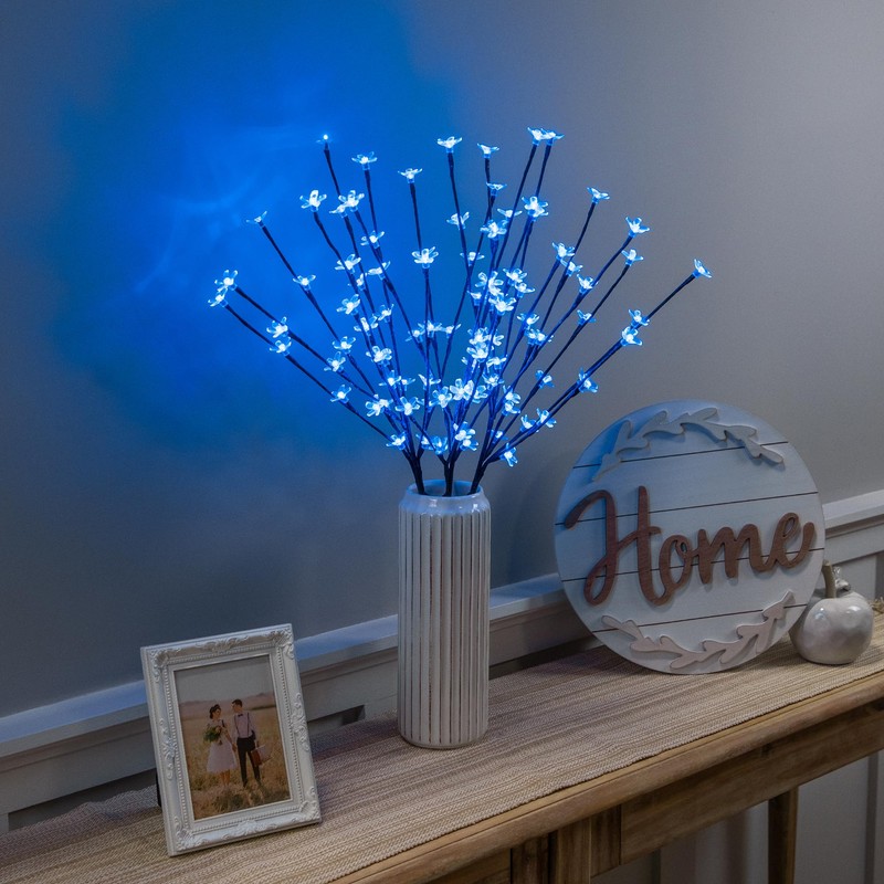 Northlight Set of 3 Pre-Lit Cherry Blossom Artificial Tree Branches