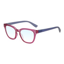 Calabria R860 Blue Light Reading Glasses +3.00 Pink Crystal Holographic Womens Eyeglass Work Gaming Computer Readers w/Case