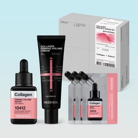 [Gift Set] Mediheal Collagen [선물세트]메디힐 콜라겐 X 레티놀 탄력 볼륨 스킨케어 2종 (세럼40ml+크림50ml+세럼10mlx3개)