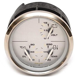 Faria Boat Multi-Function Gauge GFC610A | Kronos Silver 3 1/4 Inch