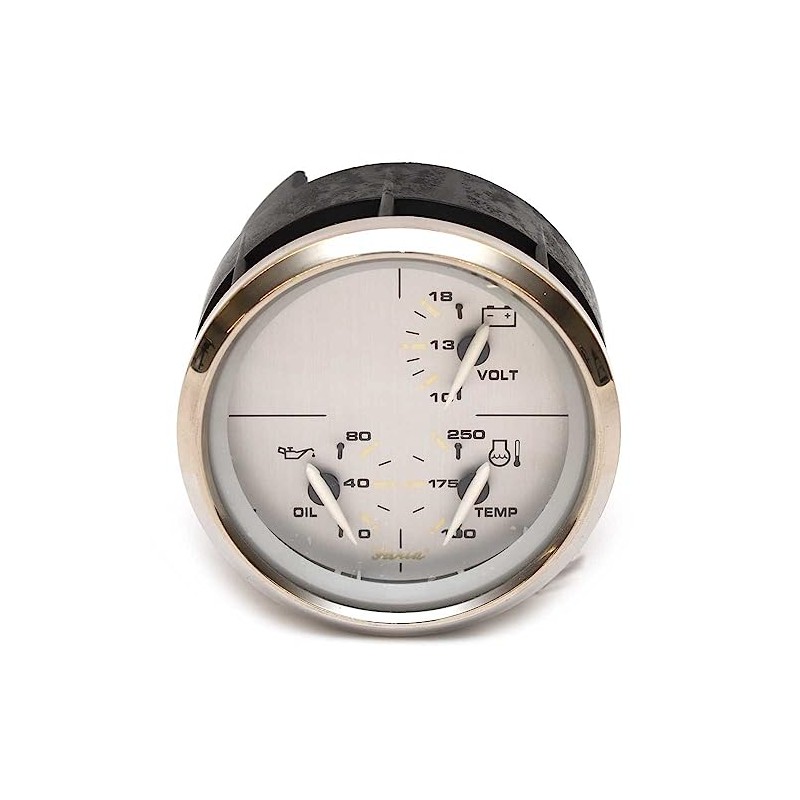 Faria Boat Multi-Function Gauge GFC610A | Kronos Silver 3 1/4