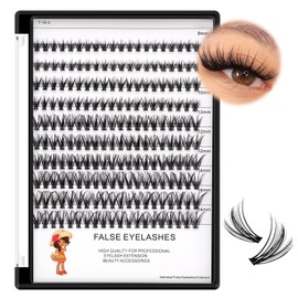 Dedila Large Tray-20Roots Thickness 0.07mm Mixed 8-10-12-14mm/ 9-11-13-15mm /12-14-16mm Black Soft and Light Individual False Eyelashes Dramatic Look Makeup Volume Eye Lashes Cluster (8-10-12-14MM)
