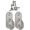 Secotec Wardrobe Rail Supports Oval Nickel, Pack of 2, 105030315