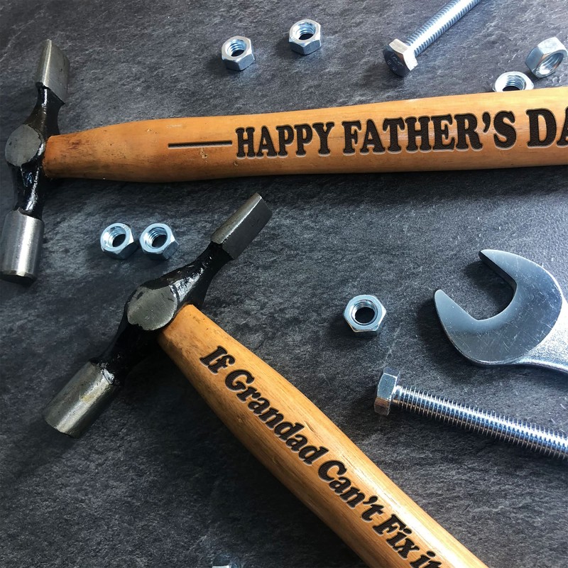 Engraved Hammer for Fathers Day Gift for Dad from Daughter