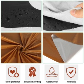 Oudain 4 Pcs 84 Inch Cow Print Tablecloth Colorful Round Table Cloth Plastic Disposable Table Cover for Picnic Camping Western Farm Themed Party Xmas Kitchen Dining Table (Fresh Color)