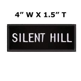 Silent Hill Horror Movies - 4" W x 1.5" T - Embroidered DIY Iron on or Sew-on Decorative Patch Badge Emblem Classic Retro Campy Cult Creatures Monster Vault Series Applique