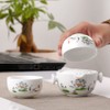 Liang baobao Convenient Teapot Cup Porcelain Teacup White Glazed Travel