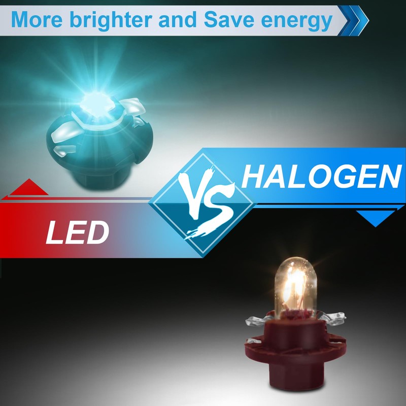 MbuyDIY Ice Blue LED Lights Bulbs for Instrument Gauge Cluster