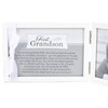 First Grandchild Picture Frame- White Double Hinged Tabletop Photo Frame