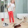 Broom and Dustpan Set with Long Handle, Heavy Duty Broom
