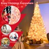 DORTALA Pre-lit Christmas Tree, 7.5FT Snow Flocked Artificial Xmas Tree