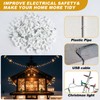 Cable Wire Clips - 100 Pcs White Cable Clips 8mm