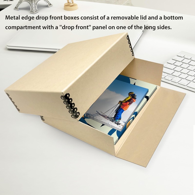 Lineco Museum Archival Storage Box, 9.25x11.75x3 in. Drop Front Design.