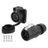 sourcing map LP20 3 Pin Waterproof Connector, IP68 Circular Connectors