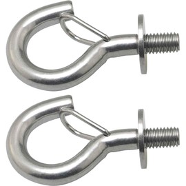 WHYHKJ 2PCS Heavy Duty Rustproof Storage Hooks Stainless Steel Rigging Bolt Storage Attachment Hooks M8 for Hanging Boat Racks Caravans Chains Baskets Sand Bags Sun Roofs Hammock Hanging Hooks