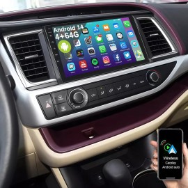 ESSGOO 4+64GB For Toyota Highlander 2014-2019 Car Stereo Android 14 Carplay GPS Navi BT