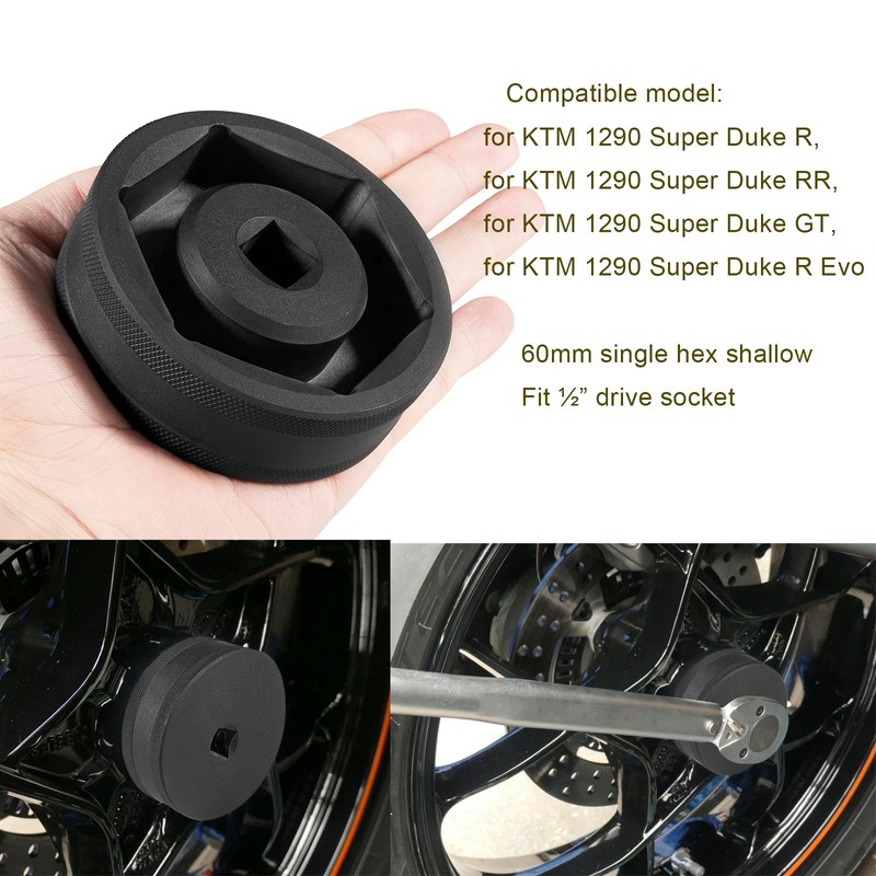 YZYUN 60mm Steel Rear Wheel Nut Socket for KTM 1290