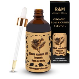 R&M Beauty-Oleo Black Cumin Oil - Premium Black Cumin Oil Organic Cold Pressed for Face and Body - For Beautiful Skin and Pure Face - 100 ml