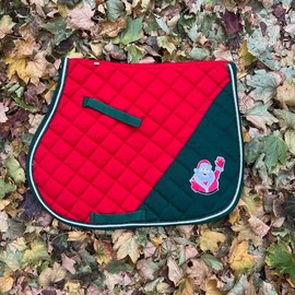 Christmas Horse Gift Santa Claus All Purpose English Saddle Pad - Perfect for Any Occasion ! Size available cob and pony only