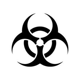 Biohazard Symbol Decal Notebook Car Laptop 5.5" (Black)