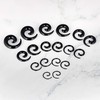 Qmcandy 9 Pairs Acrylic Crescent Taper Set Horseshoe Septum Pincher