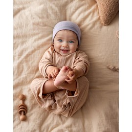 Yoofoss Baby Hats 6-24 Months 100% Cotton Newborn Hats for Boys Girls Beanie Set Soft Infant Beanie Caps 6 Pack