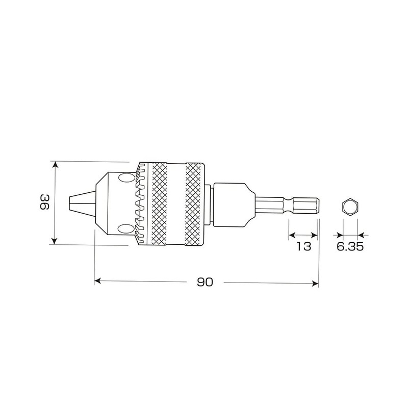 ANEX AKL-250 Drill Chuck with Key Type 0.06 - 0.4