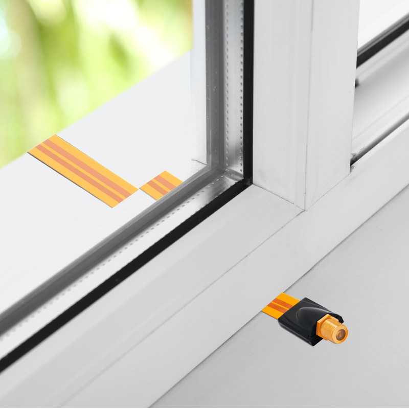 BIGtec Window Feed-Through for SAT Cable Door Window Feed-Through Coupling