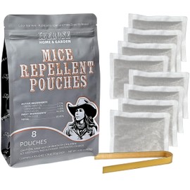 Iberose Mice Repellent Pouches, Mouse Repellent, Peppermint Rodent Repellent, Repels Rodent from Nesting in House/Garage, Keep Mouse Out of Car/Boat/RV, 8 Odorant Pouches