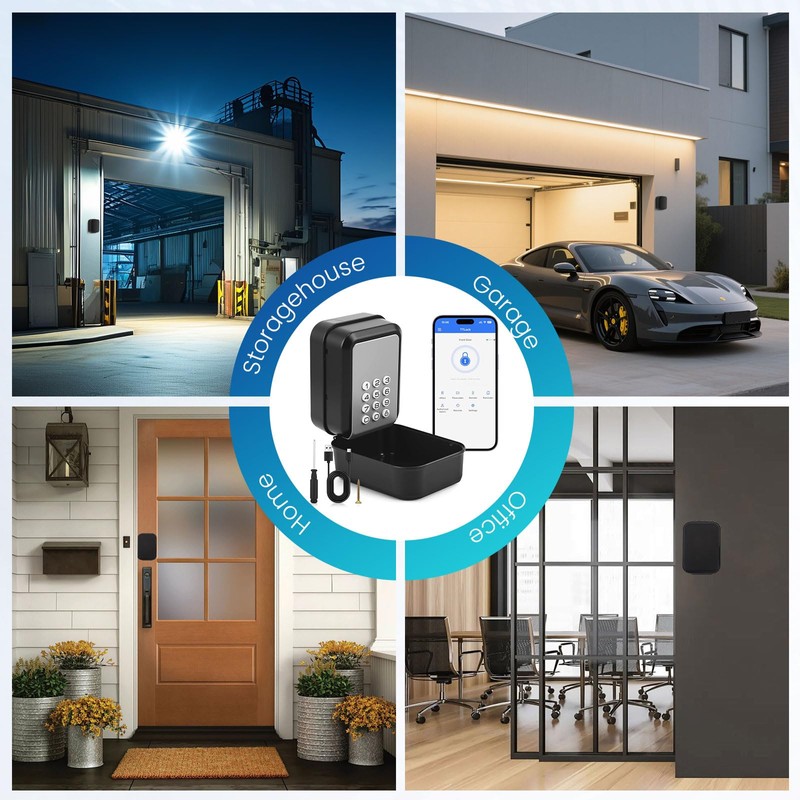 Delousiber Smart Lock Box Key Safe - APP Control &