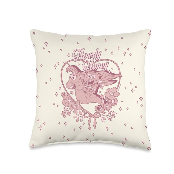 SpongeBob SquarePants Valentine's Day Howdy Honey Throw Pillow