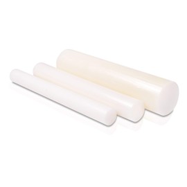 Nylon 6/6 Plastic Round Rod 2-1/2" Diameter, 40" Length - White Color