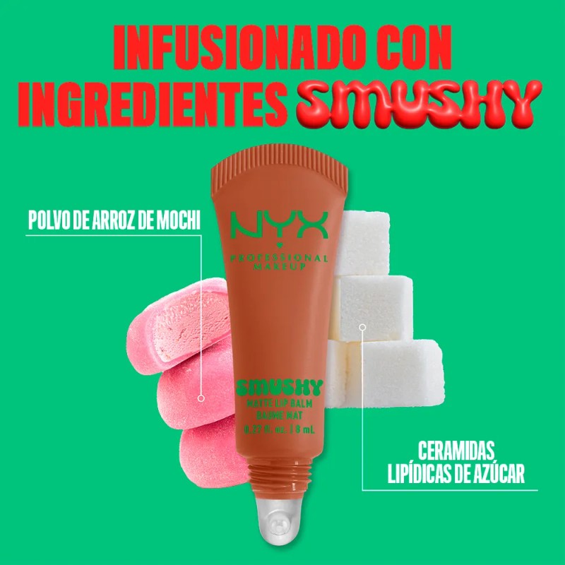 NYX PMU Smushy Matte Lip Balm, Bálsamo labial efecto matte